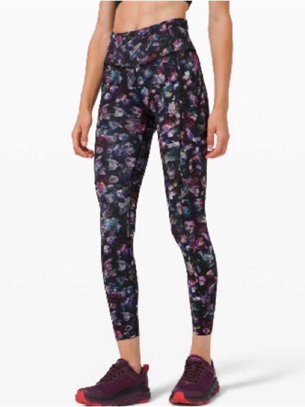 Lululemon fast and free leggings floral multi color size 6 🎉